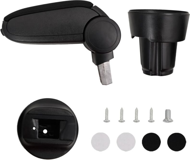 Destockoutils - Auto-Armlehne Schwarz 13x33x(33-49) cm abs vidaXL