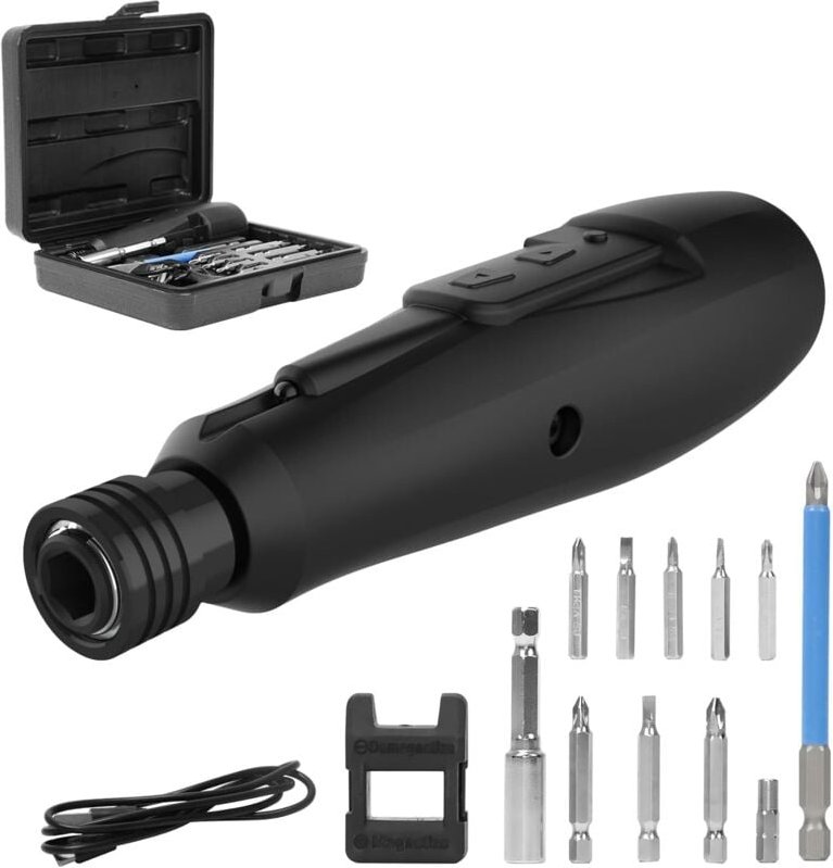 Thumbnail - Mini-Akkuschrauber, dewinner Professioneller Akku-Elektroschrauber mit usb 900 mAh 3,6 v, Drehzahl 280 U/min mit 10 Schr...