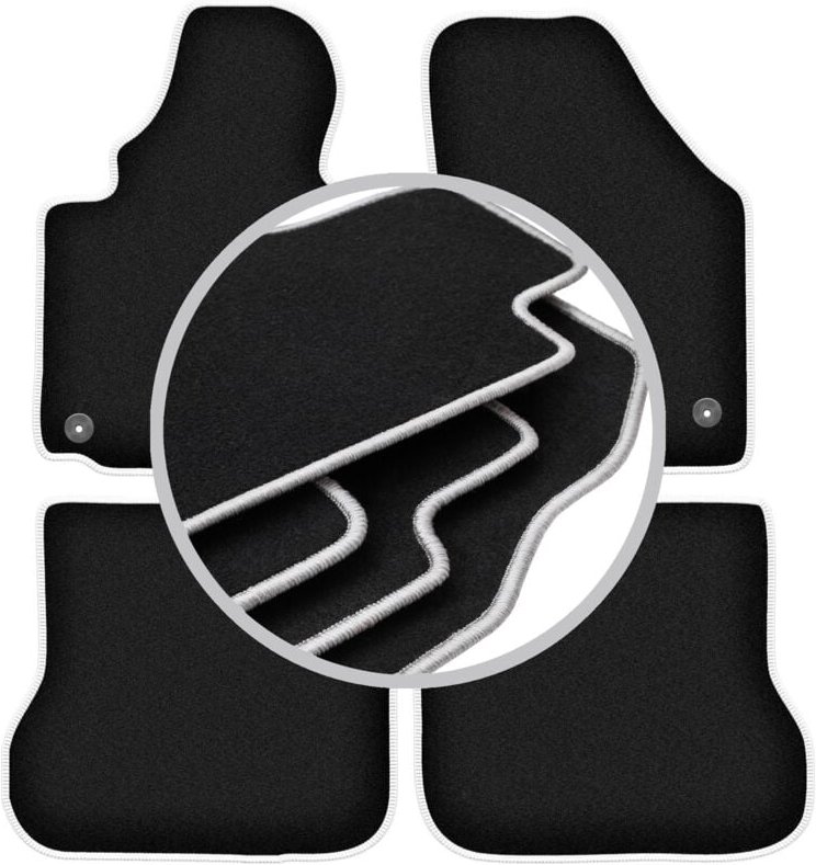 CARLUX-SILVER Autofußmatten für: Volkswagen Caddy 2K Minivan (2004-2010)