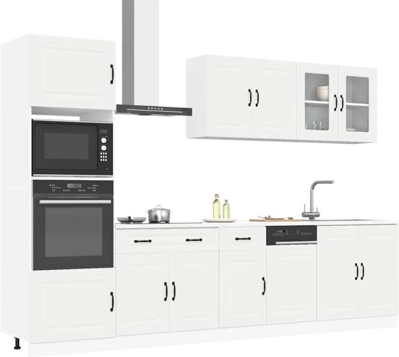 7-tlg. Küchenschrank-Set Kalmar Weiß Holzwerkstoff vidaXL