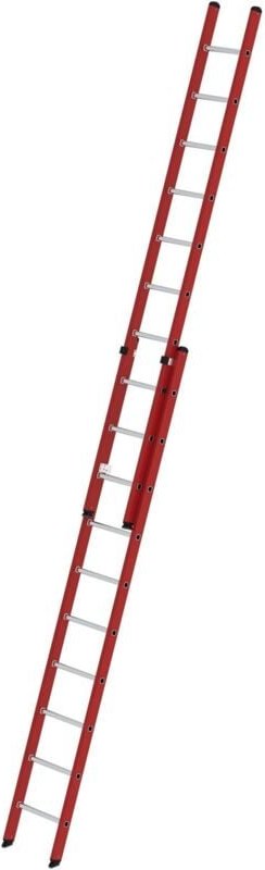 Günzburger Steigtechnik - Sprossen-Schiebeleiter 2tlg. GFK/Alu ohne Traverse 2 x 10 Sprossen - 035110