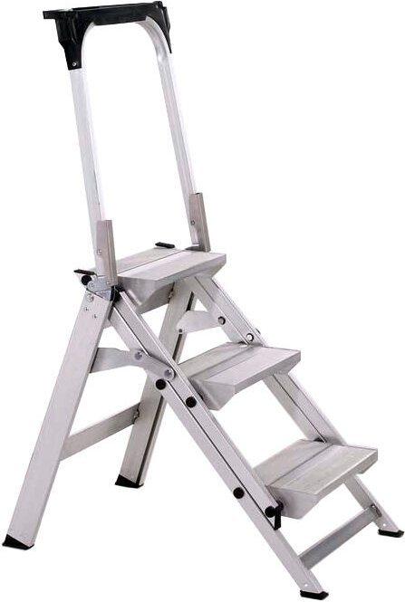 Zarges Sicherheitstreppe Plazastep P mit Sicherheitsbügel 5 Stufen