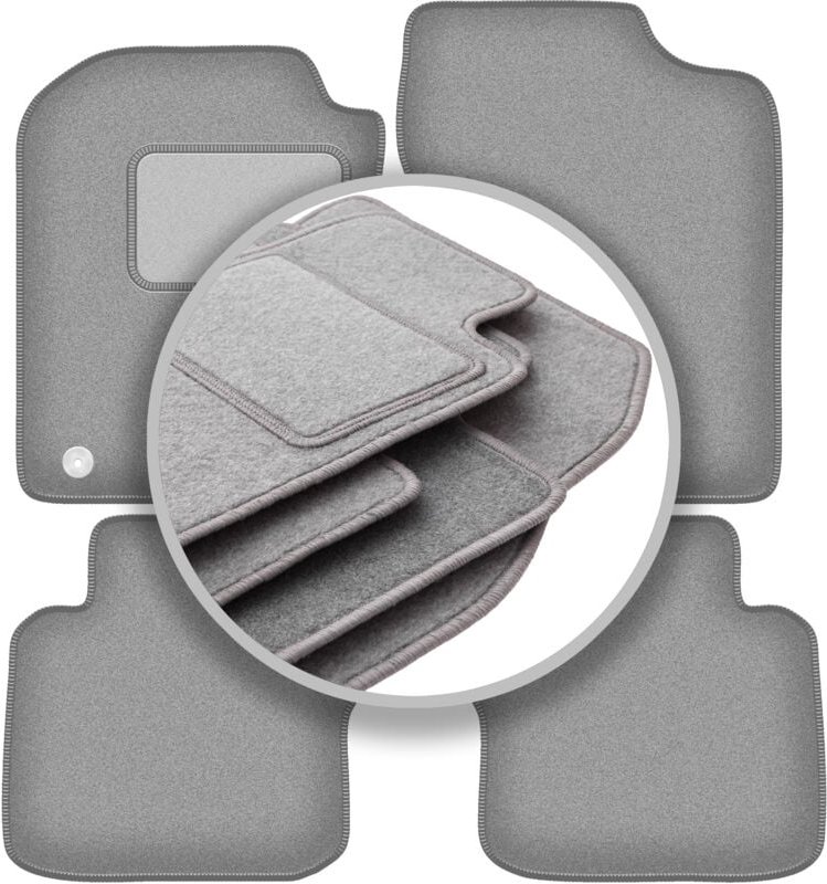 Graue Fußmatten für: Daihatsu Cuore VII L276 Schrägheck (2007-)