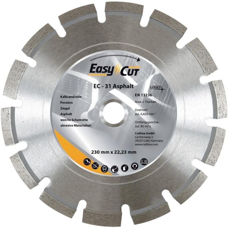 Trennscheibe Diamant EC-31 230x2,4x10x22,23mm Cedima