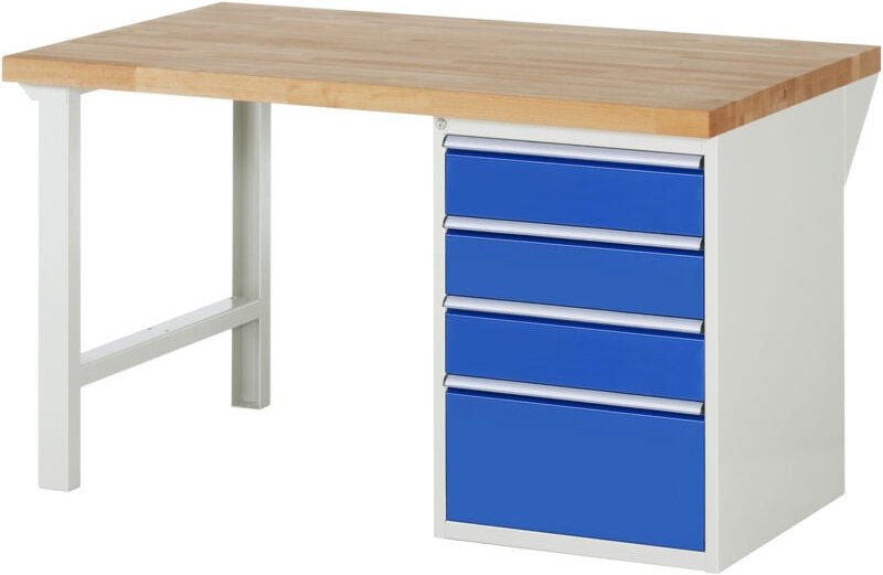 Werkbank 7510A1, B1500xT900xH890mm, 4x Schublade-TA - RAU