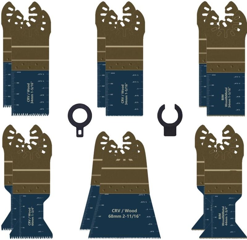 14-teilige oszillierende Sägeblätter, Multi-Tool-Klingen für Holz und Metall, Multi-Tool-Klingen-Kits, passend für Dewal...