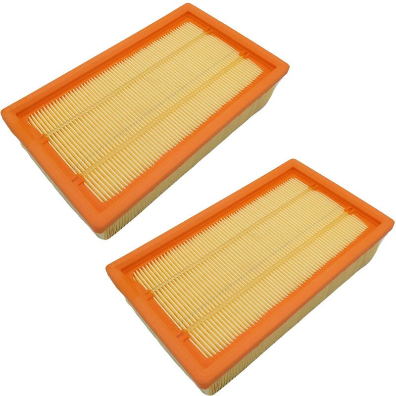 2x Trade-shop Flachfalten-Filter Lamellenfilter für Bosch gas 35 l afc gas 35 l sfc+ gas 35 m afc gas 55 m afc Professio...