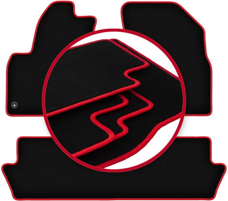 CARLUX-RED Autofußmatten für: Citroen C4 Grand Picasso Minivan (2006-2013)