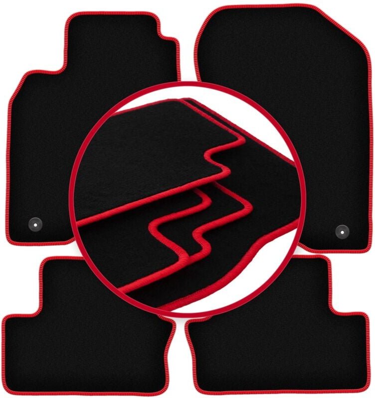 CARLUX-RED Auto-Fußmatten für: Honda Insight II Fließheck (2009-2014)