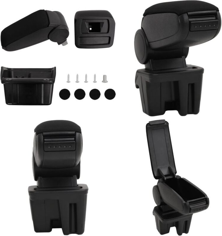 Auto-Armlehne Schwarz 15x31x(28-44) cm ABS - Auto Armlehne - Auto Armlehnen - Home & Living