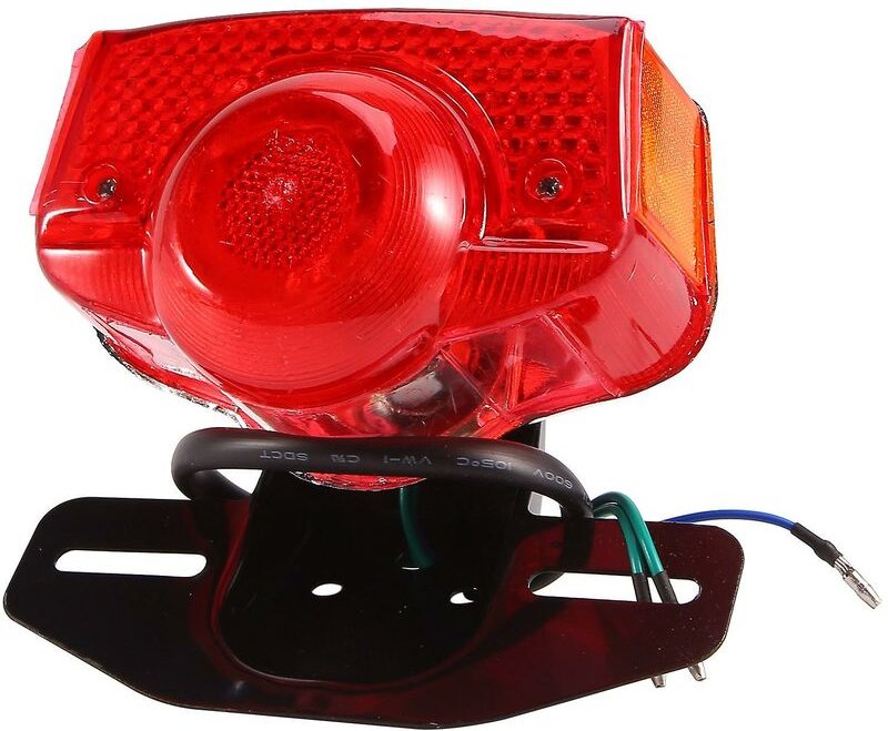 Woosien - Motorrad Bremse Rücklicht Rücklicht Montage Mit Glühbirne Für Ct70 Ct90 Ct125 Xl70 Cl70 Cl90 Jialin