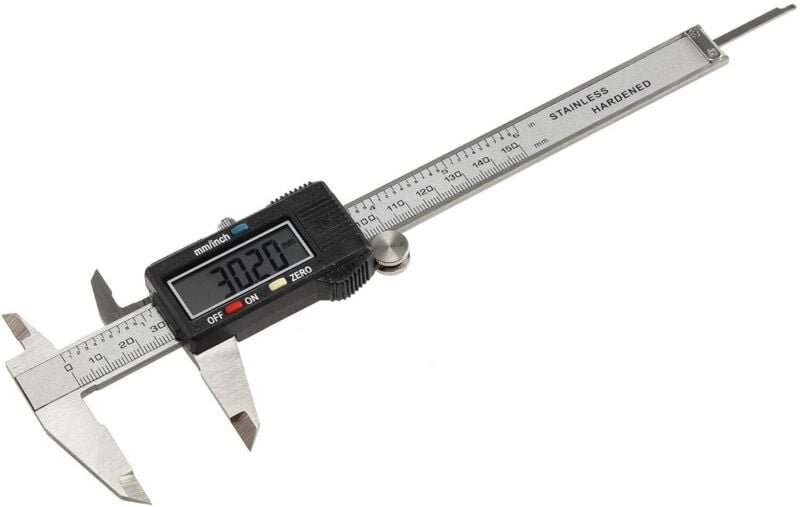 Digitaler Messschieber – Innen-, Außen-, Tiefen- und abgestufte Messungen, Messbereich 0–150 mm, Genauigkeit 0,01 mm, LC...