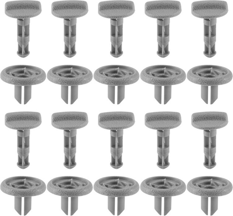 Thumbnail - Tlily - 10 pcs Grau Kunststoff Paket Regal Clip Frühen Typ Ende Für Juke 799161KA3A