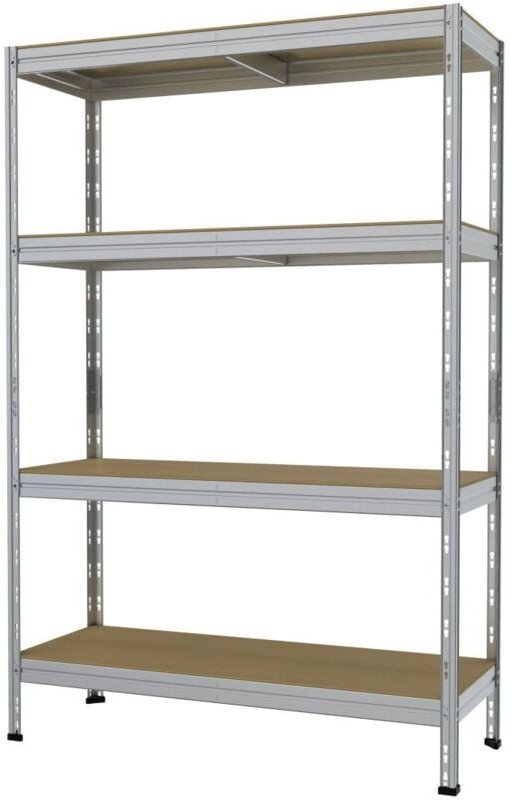 Schwerlastregal 180 x 120 x 45 cm 4 Holzböden 1200 kg Regalsysteme