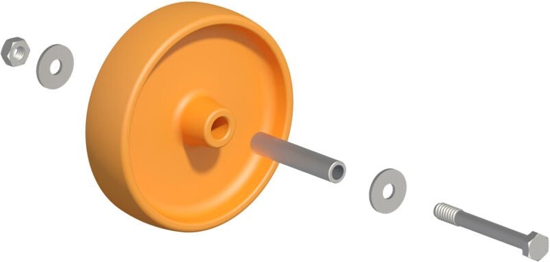 Layher Fahrgerüst Ersatzrad inklusive Achse für 1300.150