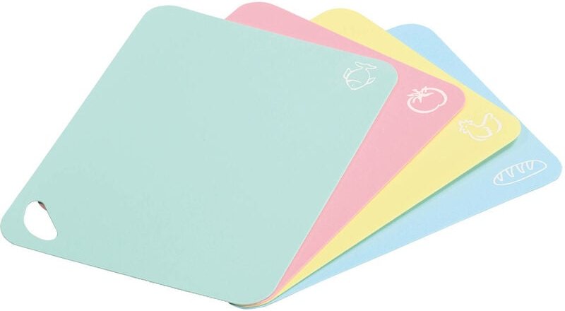 Schneidebretter, 4er-Set, pastellfarben, 38 x 29 cm Kesper