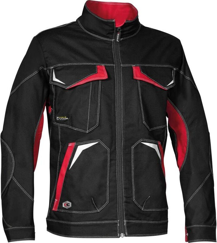 Profi Arbeitsjacke Cofra abrantes schwarz/rot 50