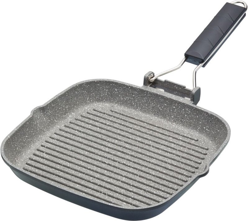 Thumbnail - Kitchencraft Masterclass - Griddle de Induktions-Antihaft-Bratpfanne mit Klappgriff, 20 cm (8 inch), schwarz, Aluminium,...