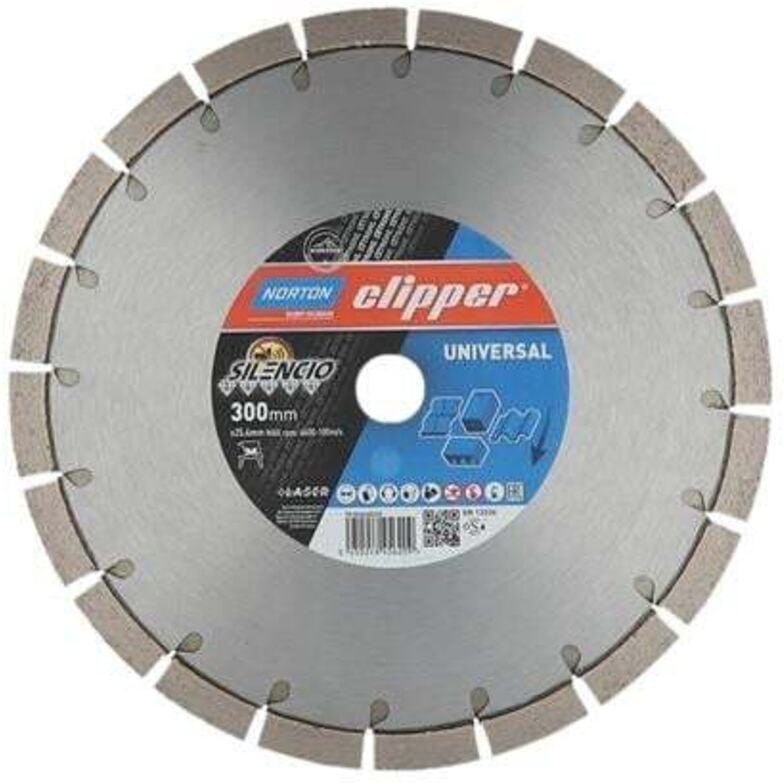 Norton - Diamanttrennscheibe Extreme Silencio ø 300 mm für Tischsägen 6400 min-1 Segmenthöhe 15 mm