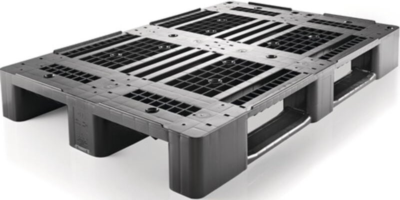 CRAEMER Kunststoffpalette L1200xB800xH150mm 3Kufen durchbrochen m.Rand HD-PE - 83360201