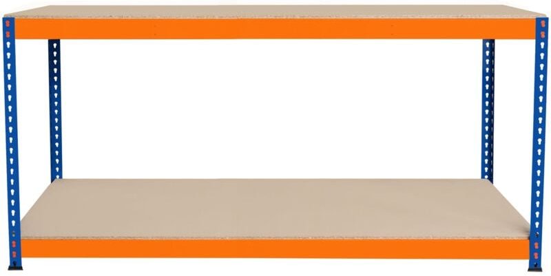 2-stufige Werkbank Werkstatttisch Arbeitstisch Garage 300kg 120 x 60 x 90cm