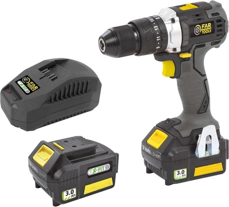 XFC-IMPACT2 Akku-Schlagbohrschrauber - Brushless - 18 v - 2 Batterien 3.0 Ah - far tools - 216010