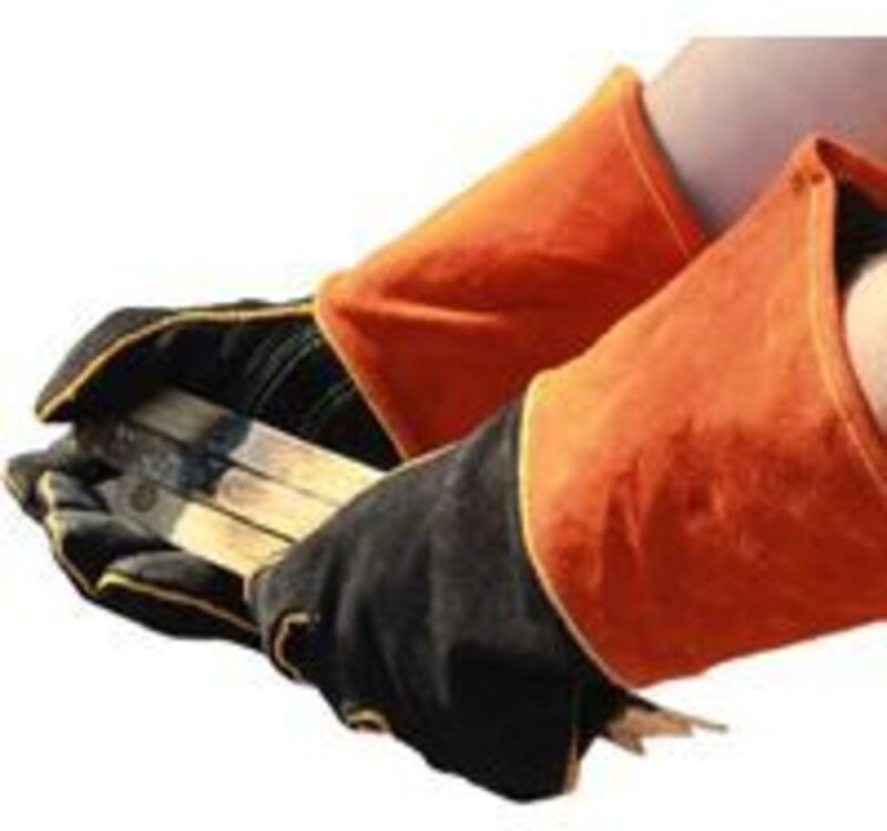 Ersandy - Leder-Schweißerhandschuhe, 932 °f, Hochtemperatur-Arbeitshandschuhe zum Schweißen, Grillen, Küche, Backofen, G...