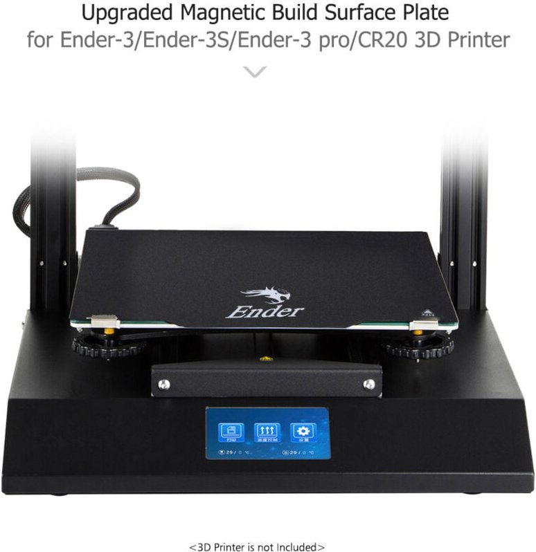 Thumbnail - Creality Ender-3 Magnetische Bauplattform-Upgradeplatte, abnehmbare, hochflexible Klebepads für 3D-Drucker, 235 x 235 mm...