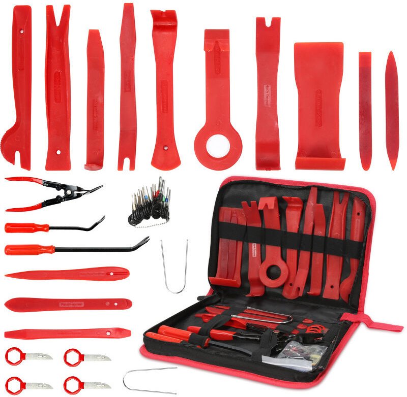 SWANEW 40tlg Auto Demontage Werkzeuge Innenraum Verkleidungs, Car Audio, DVD und Nevigation Tool zum Entfernen von Car P...