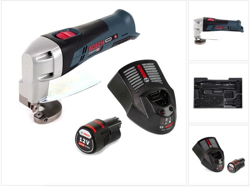 Bosch gsc 12 V-13 Akku Blechschere L-Boxx ready + 1x Akku 2,0Ah + Ladegerät