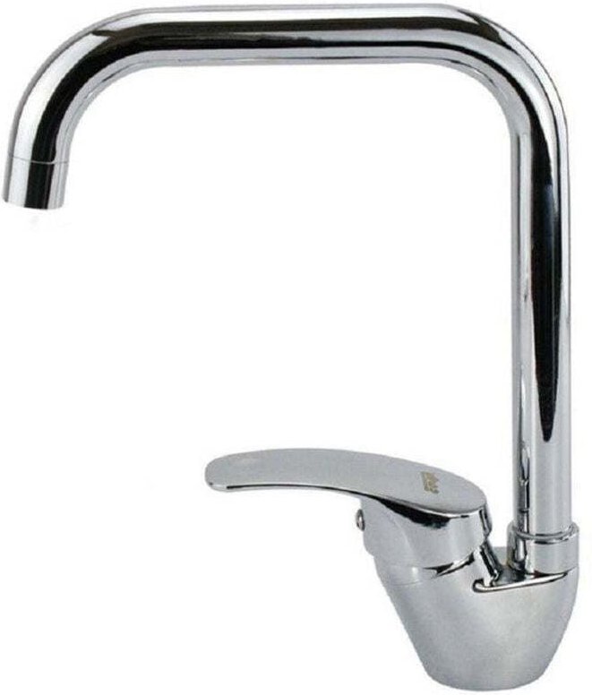 YMYNY - Küchenspüle Mischbatterie Hoher quadratischer Auslauf Chrom Messing 69140 -