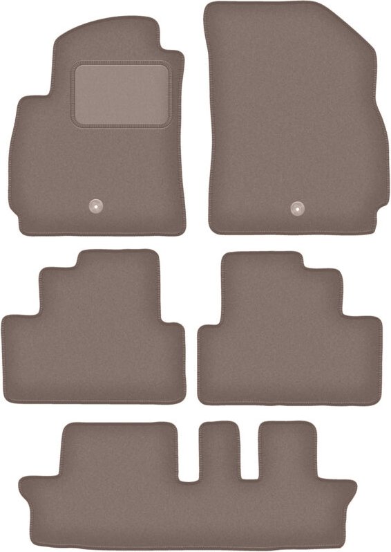 Beige Velours-Fußmatten für: Chevrolet Orlando I 7 Personen (2011-2015)