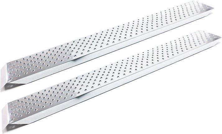 2x Auffahrrampe 160x22,5 cm 400 kg für Motorrad atv Quad, Auffahrschiene verzinkter Stahl, Verladerampe rutschsicher, ge...