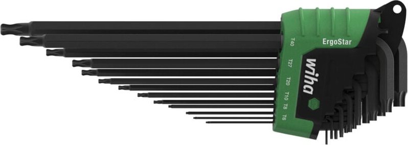 Stiftschlüssel Set im ErgoStar Halter torx® Kugelkopf 13-tlg. schwarzoxidiert (36487) - Wiha
