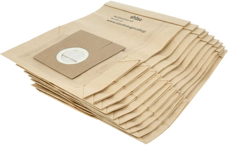 10x Staubsaugerbeutel Ersatz für Filterclean s 1, s 11, s 6 für Staubsauger - Papier, 25cm x 19cm Sandfarben - Vhbw