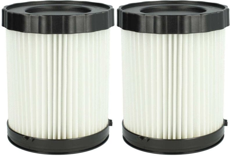 Thumbnail - 2x Faltenfilter kompatibel mit Fein asbs 18-10 as Staubsauger - Filter, Patronenfilter, Papier / Kunststoff, weiß - Vhbw