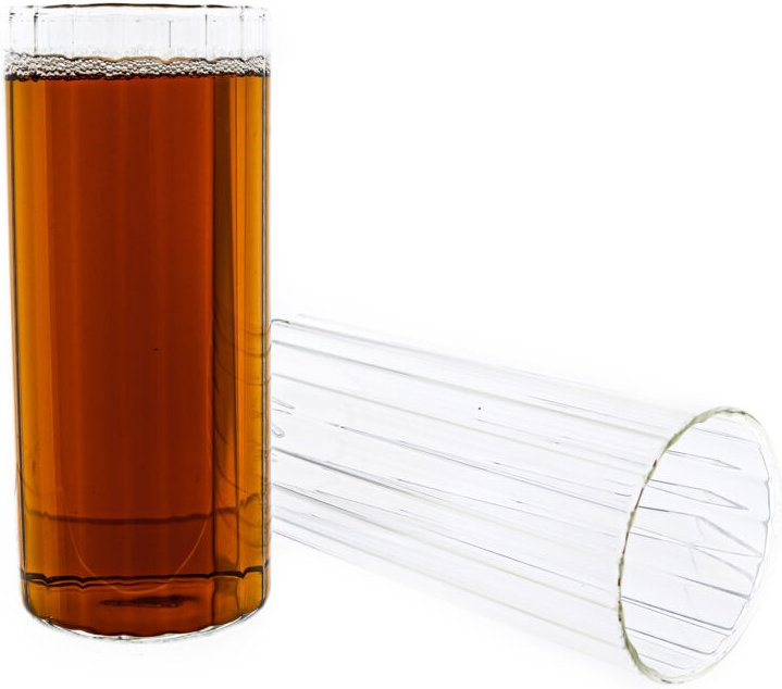 Mulex Glas tripe Riffel Glas, Glas, Hitzebeständig 400ml 12-Teilig