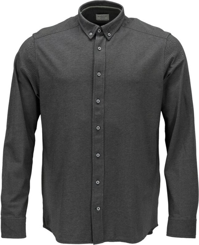 Hemd, moderne Passform, Stretch Gr. 45-46, dunkelanthtazit/hellgrau-meliert - Mascot