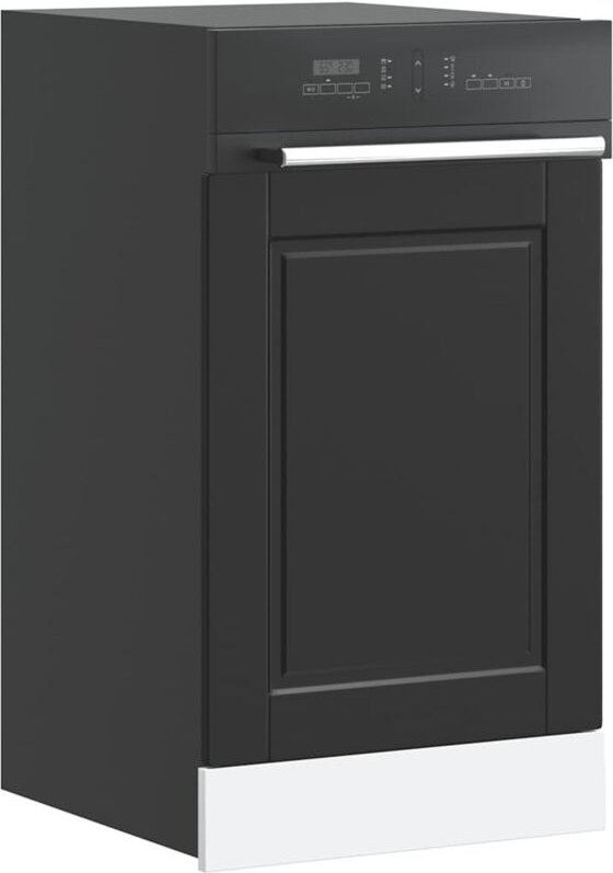 Geschirrspülerblende Porto Schwarz 45x1,5x67 cm Holzwerkstoff Vidaxl