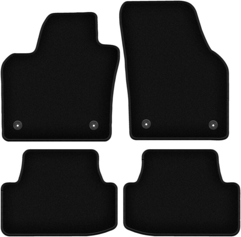 BASIC schwarze Veloursmatten für: Volkswagen Polo VI Fließheck (2017)