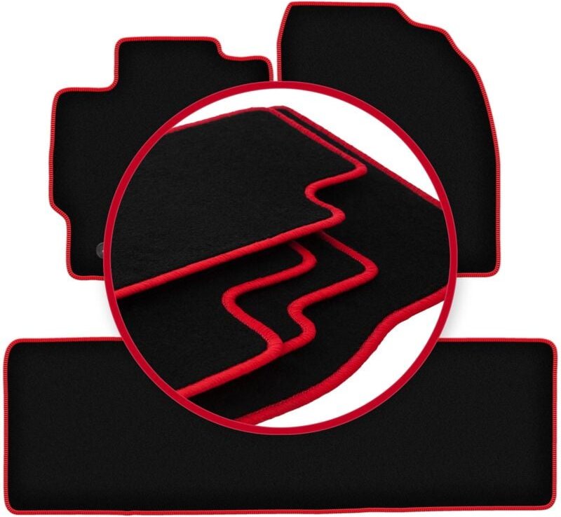 CARLUX-RED Autofußmatten für: Toyota Corolla E16 Limousine, Schrägheck (2013-2019)