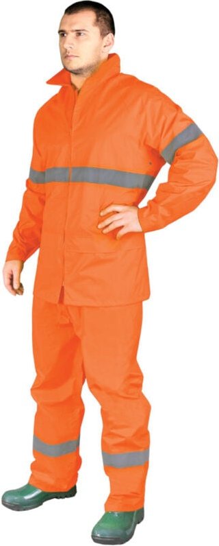 2 tlg. Regenanzug orange L