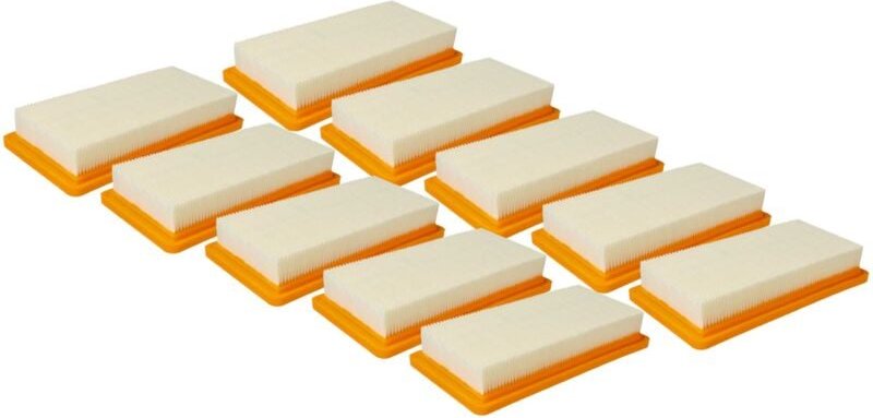 10x Motorschutz-Filter kompatibel mit Kärcher ds 6000, ds 5200, ds 6, ds 6 Premium, ds 6.000 Staubsauger - Vhbw