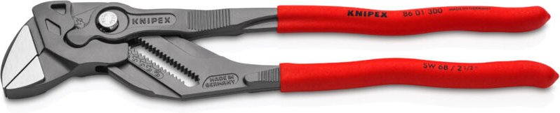 KNIPEX 86 01 300 SB Zangenschlüssel Zange und Schraubenschlüssel in einem Werkzeug mit rutschhemmendem Kunststoff überzo...
