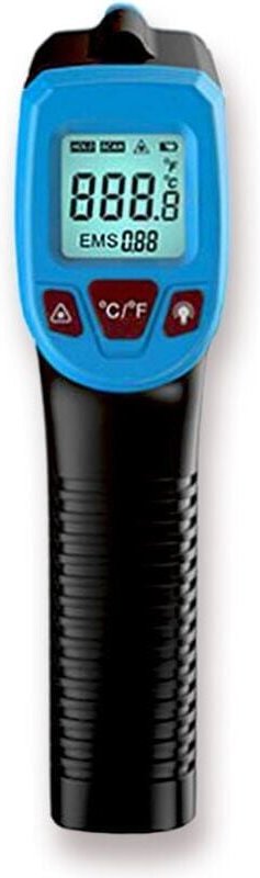 Infrarot-Thermometer, berührungsloses digitales Laser-Temperaturmessgerät -58°FA 1112°F (-50°CA 600°C) mit LCD-Display, ...