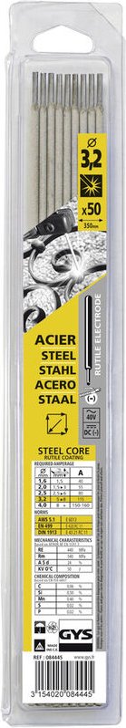 GYS - Ruti-Stahl Schweißelektroden 50 St. (ø x l) 3.2 mm x 300 mm 115 a (max.)