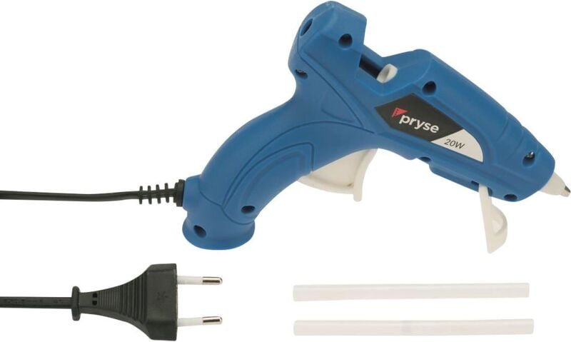 Glorex Heissklebepistole Mini blau, 20 Watt Heißklebepistole