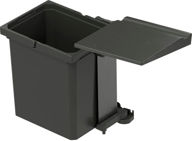 VS ENVI Einbaumülleimer Single KB 450mm - Abfalleimer 15,5 Liter mit Deckel, Kunststoff lava