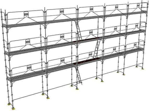 Matisère - Gerüst 128m² - Struktur + Plattformen -Gelände Version - DUO128GC-SP
