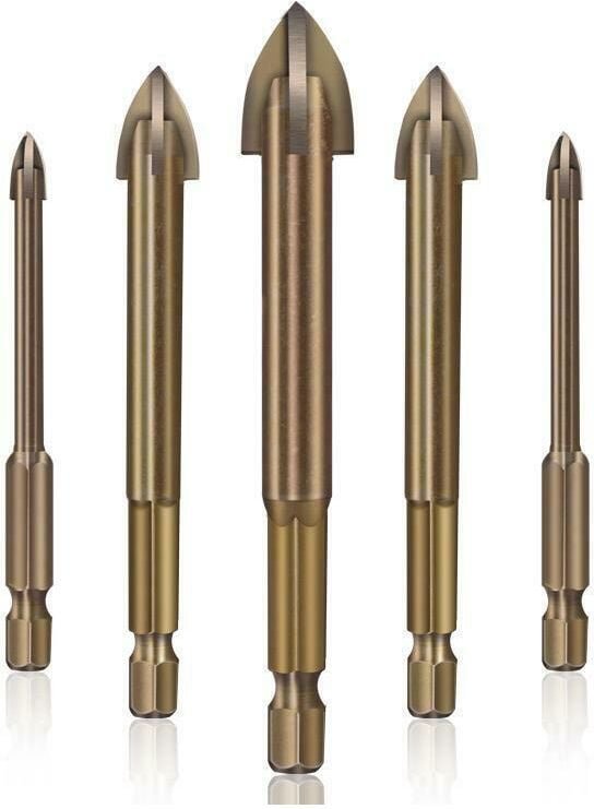 Dolaso - betterlife Keramik-Glasfliesen-Bohrer, effektives Universal-Bohrwerkzeug, multifunktionale Kreuzbohrer aus Hart...